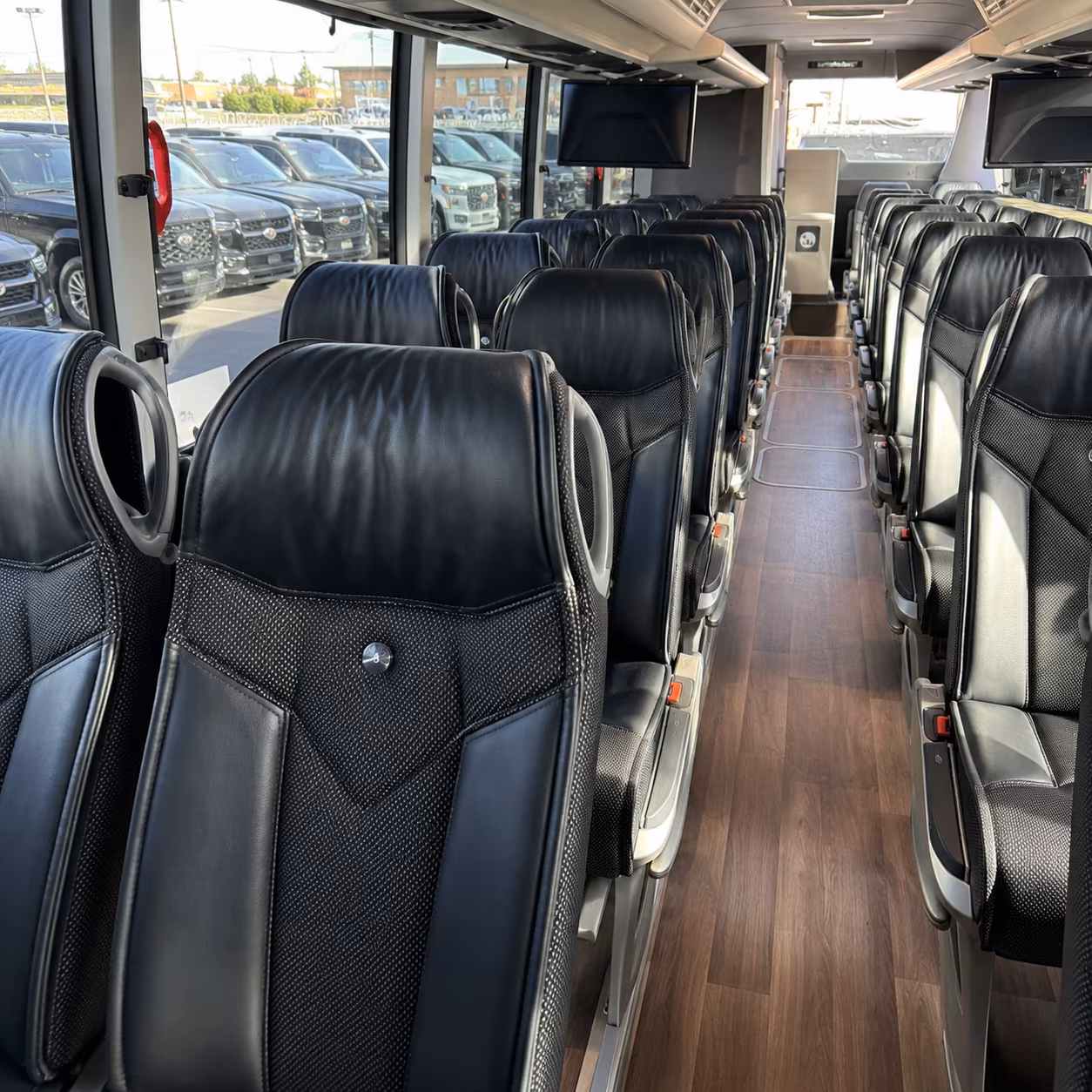duluth 56 passenger charter bus inside
