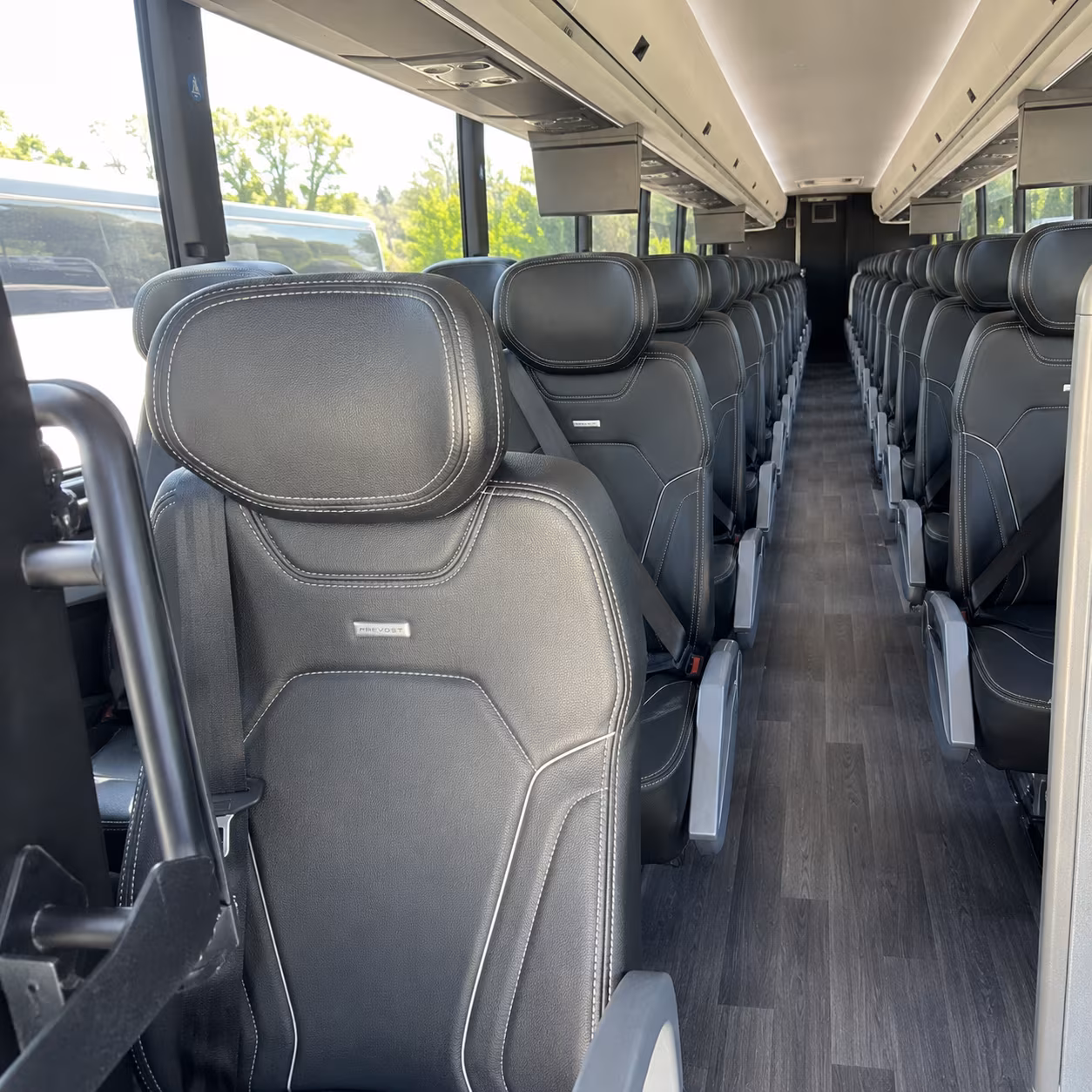 duluth 56 passenger charter bus interior