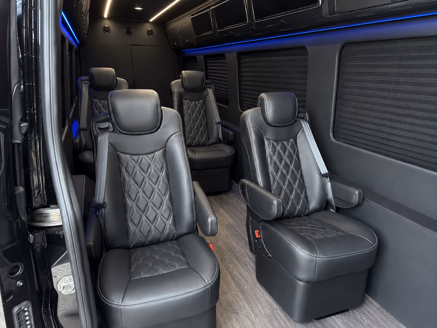 duluth sprinter van with driver inside